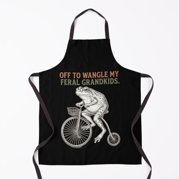 Item preview, Off to Wrangle My Feral Grandkids Frog  designed and sold by gear-posters.