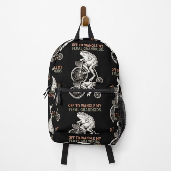 Item preview, Off to Wrangle My Feral Grandkids Frog  designed and sold by gear-posters.