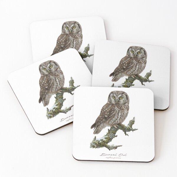 Item preview, Boreal owl on Mossy Branch designed and sold by Takeda-art.
