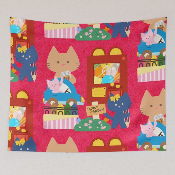 Item preview, Cute Cat Secret Garden designed and sold by BarelyDevi.