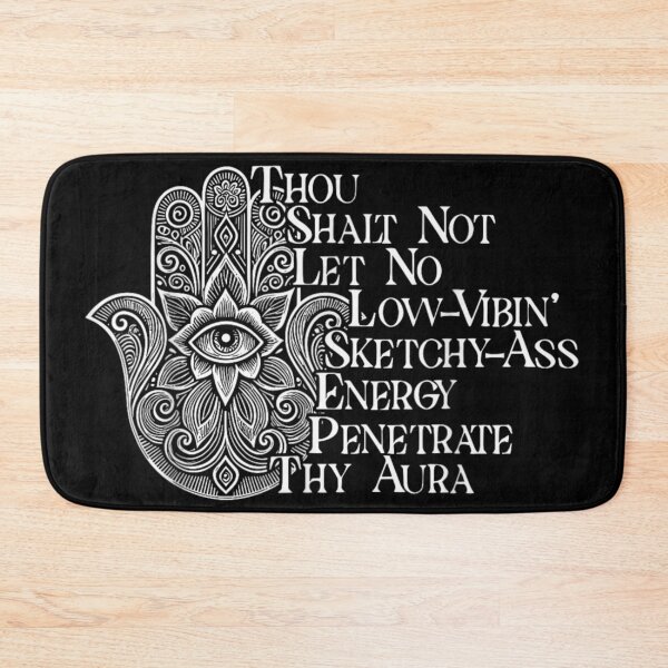 Item preview, Thou Shalt Not Let Low Vibin' Energy Penetrate Thy Aura Hamsa Hand designed and sold by NgumohaLanke.
