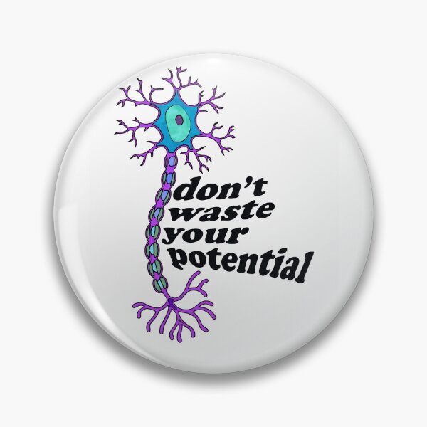 Item preview, Reach Your Potential Neuron Brain Motivation Sticker Design designed and sold by Creative Spark.