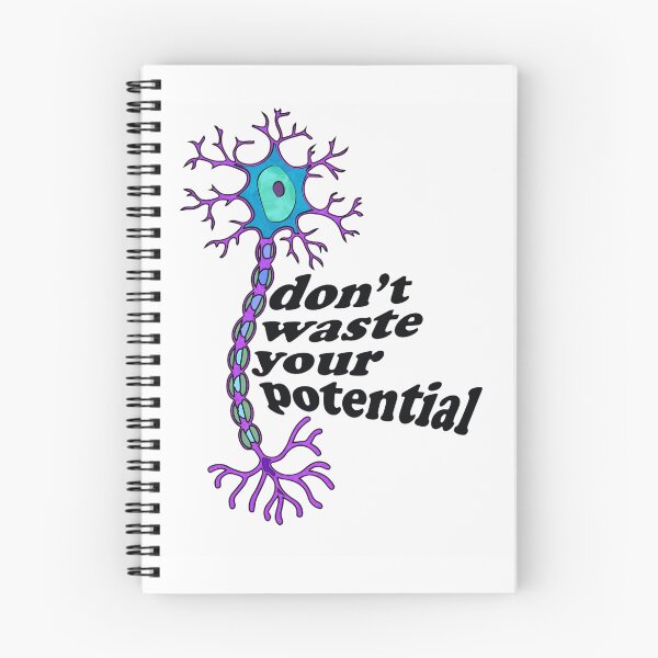 Item preview, Reach Your Potential Neuron Brain Motivation Sticker Design designed and sold by Creative Spark.
