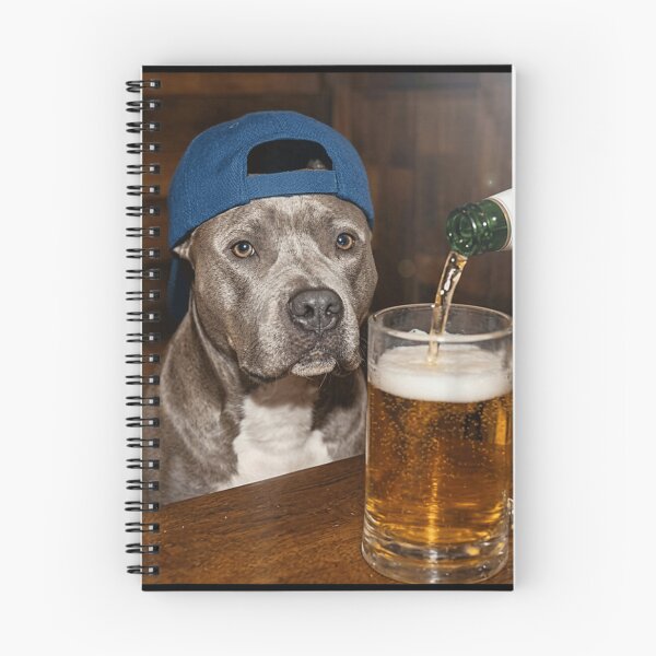Item preview, Funny Pitbull Dog Wearing Hat Drinking Beer At Bar Pet Lover Gift designed and sold by NgumohaLanke.