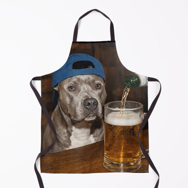 Item preview, Funny Pitbull Dog Wearing Hat Drinking Beer At Bar Pet Lover Gift designed and sold by NgumohaLanke.