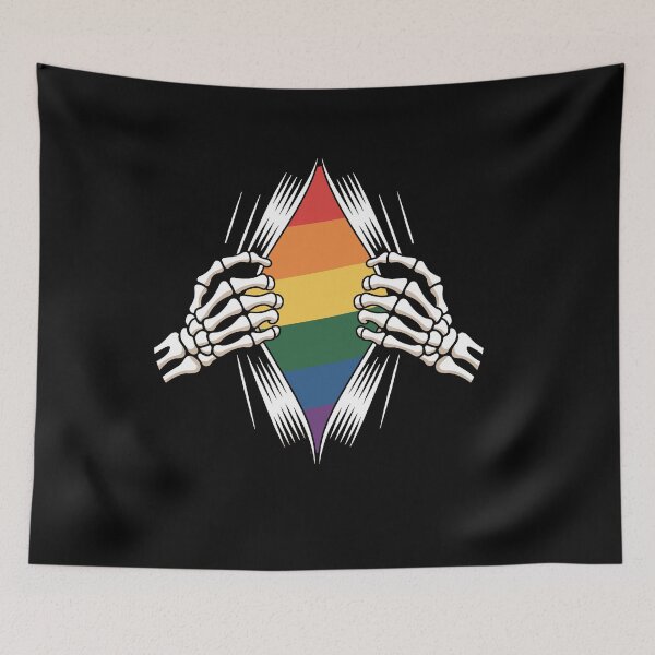 Item preview, Skeleton Opening Shirt To Reveal LGBT Rainbow Pride Gift designed and sold by Say It With Ink.