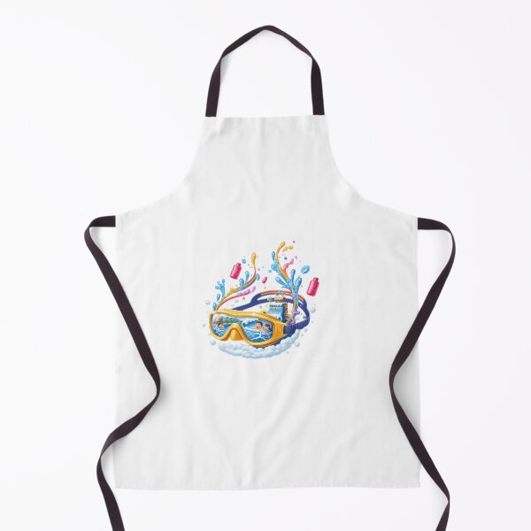 Item preview, Yellow Swim Goggles Water Park Illustration designed and sold by AbanoubStore.
