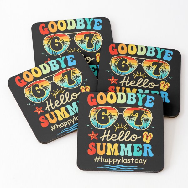 Item preview, Goodbye 6th 7th Grade Hello Summer Happy Last Day School Retro Sunset designed and sold by NgumohaLanke.