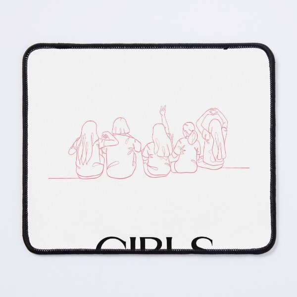 Item preview, Never Without My Girls — Minimalist Pink Line Art Friends Wall Art Print designed and sold by MoodsOfMine.