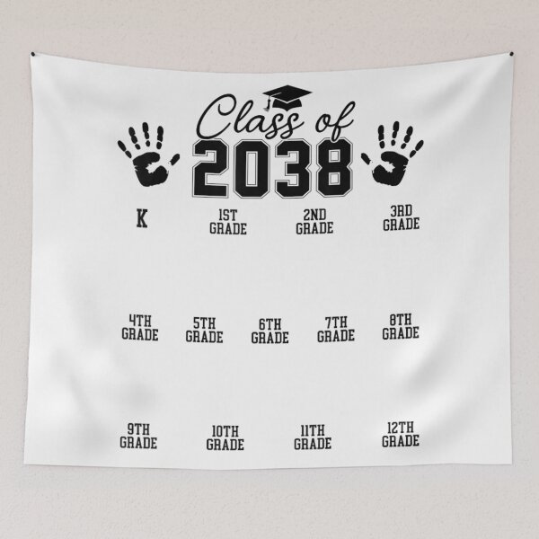 Item preview, Grow With Me Class Of 2038 Graduation Handprint Back To School Kids designed and sold by StuZabine.