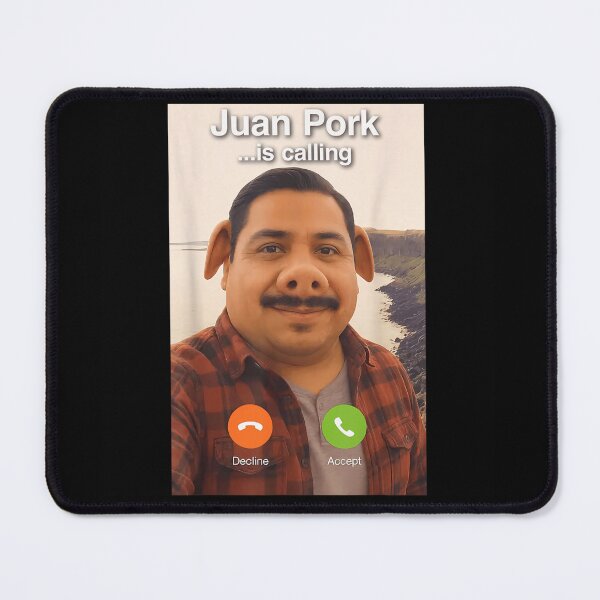 Item preview, Juan Pork Is Calling Funny Pig Man Meme Aesthetic Viral Internet Trend designed and sold by StuZabine.