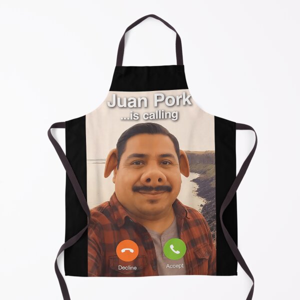Item preview, Juan Pork Is Calling Funny Pig Man Meme Aesthetic Viral Internet Trend designed and sold by StuZabine.