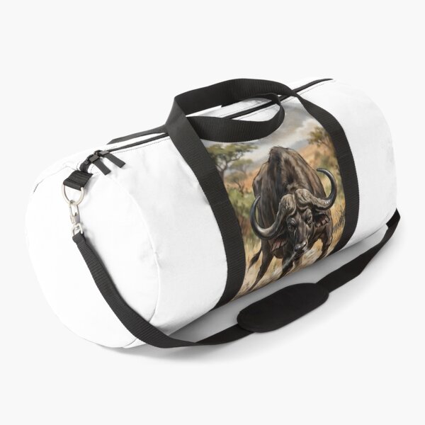 Item preview, African Cape Buffalo Savanna Watercolor Illustration designed and sold by RubisLeaf.