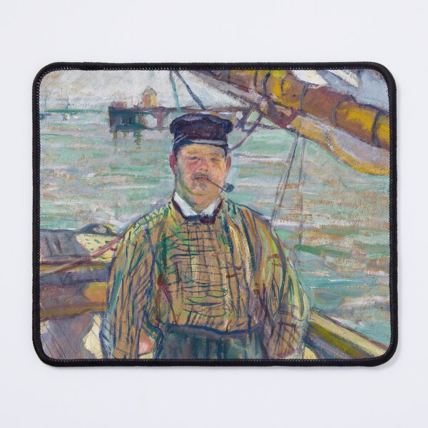 Item preview, Monsieur Émile Davoust by Henri de Toulouse-Lautrec | Maritime Portrait Wall Art, Belle Époque French Nautical Art Print designed and sold by artofuniverse.