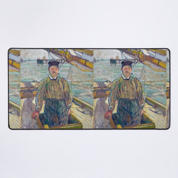 Item preview, Monsieur Émile Davoust by Henri de Toulouse-Lautrec | Maritime Portrait Wall Art, Belle Époque French Nautical Art Print designed and sold by artofuniverse.