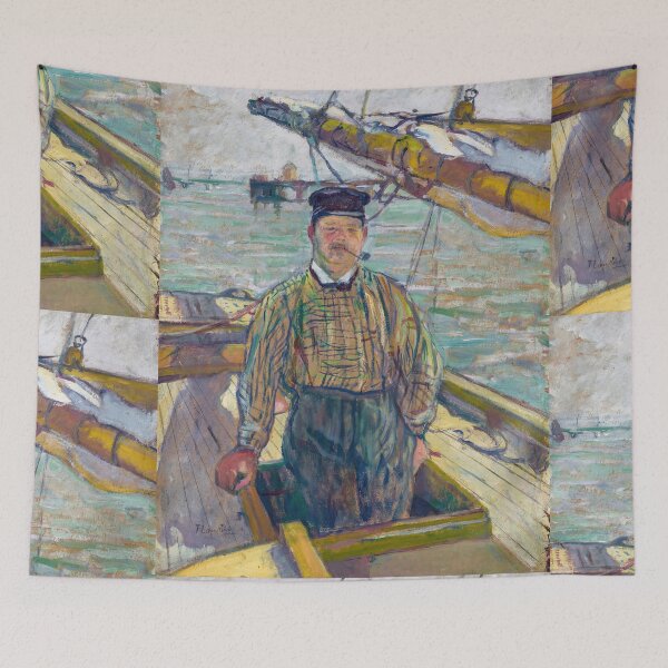 Item preview, Monsieur Émile Davoust by Henri de Toulouse-Lautrec | Maritime Portrait Wall Art, Belle Époque French Nautical Art Print designed and sold by artofuniverse.