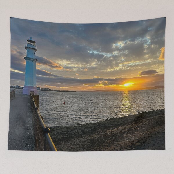 Item preview, Sunset at Newhaven Lighthouse, Edinburgh Scotland designed and sold by Trevor and Photos.