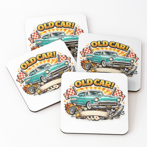 Item preview, Classic 1957 Teal Retro Muscle Car designed and sold by AuraAuto.