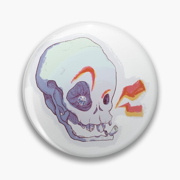 Item preview, Funky Skull Pin designed and sold by Dragon Blossom Art.