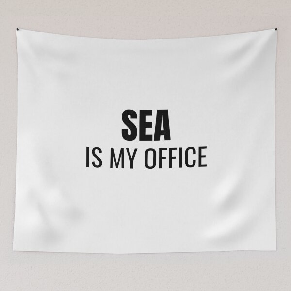Item preview, Sea is my Office (Black) designed and sold by ShipCrewNation.
