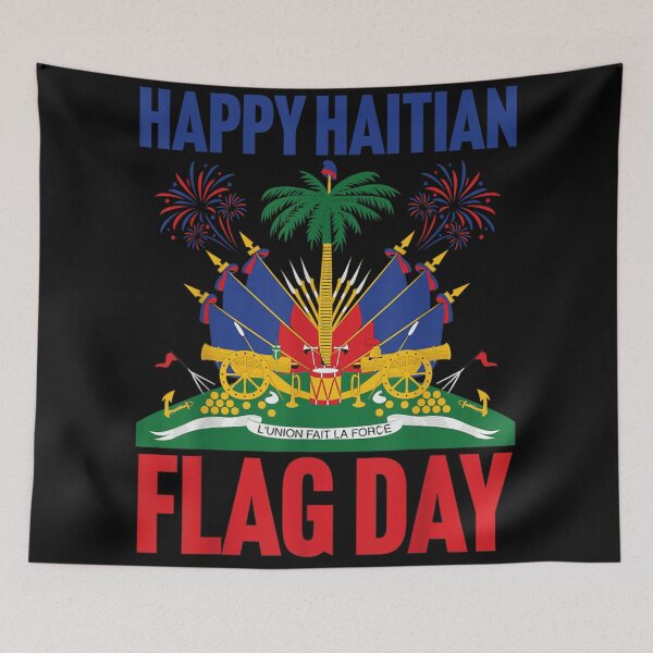 Item preview, Happy Haitian Flag Day Celebration With National Coat Of Arms Heritage designed and sold by MassonCalepon.