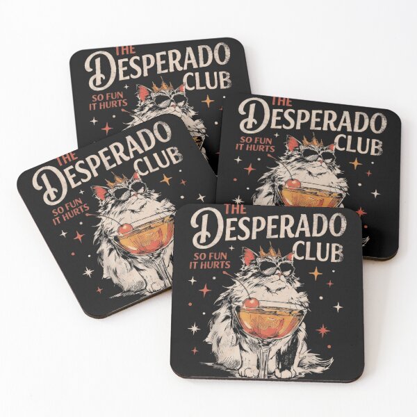 Item preview, The Desperado Club So Fun It Hurts Cool Cat With Cocktail designed and sold by MassonCalepon.