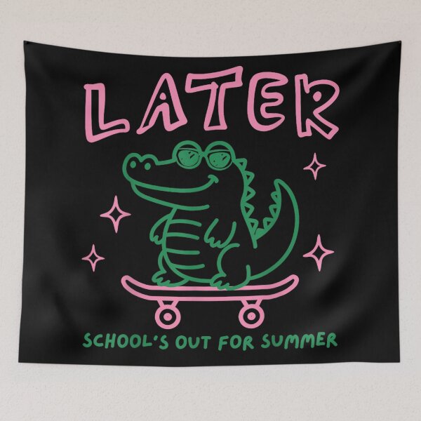 Item preview, Later Crocodile School Is Out For Summer Skateboard Vacation Mode Design designed and sold by MassonCalepon.