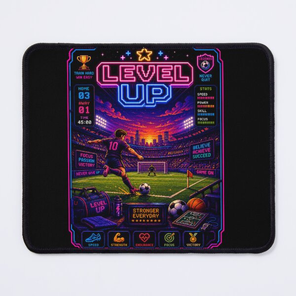 Item preview, Level Up Soccer Legend | Retro Neon Football Gamer Design designed and sold by LevelUp!.