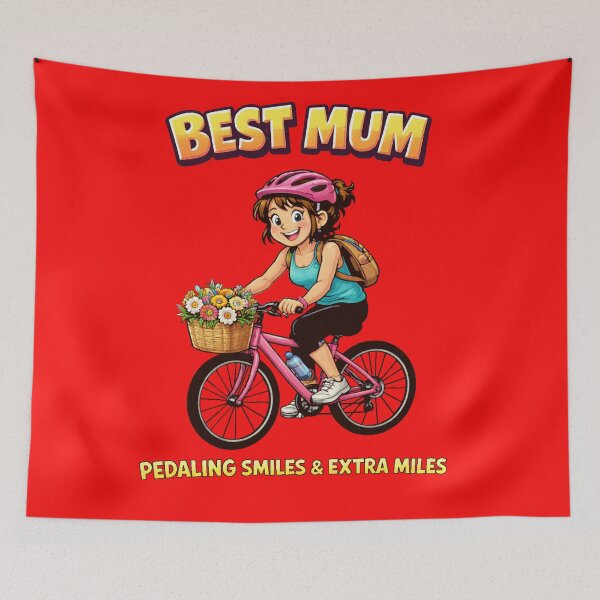 Item preview, Mum,Mom Best Mum bike rider cycling on her mountain bike  designed and sold by JamesDunican.