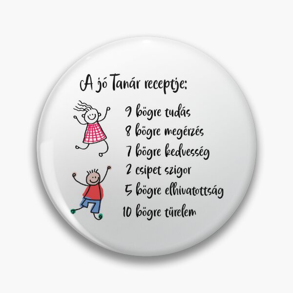 Item preview, A jó Tanár receptje - The Recipe of a Great Teacher – Hungarian Teacher Appreciation Design designed and sold by EmeraldeaDesign.