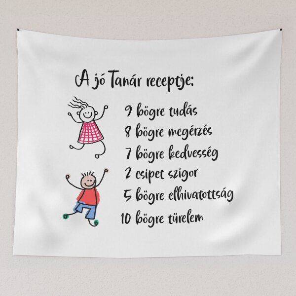 Item preview, A jó Tanár receptje - The Recipe of a Great Teacher – Hungarian Teacher Appreciation Design designed and sold by EmeraldeaDesign.