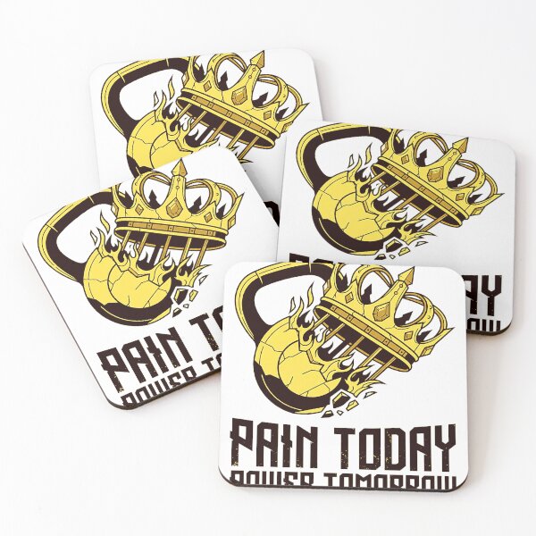 Item preview, Pain Today Power Tomorrow Gym Motivation Kettlebell Art designed and sold by No Excuses .