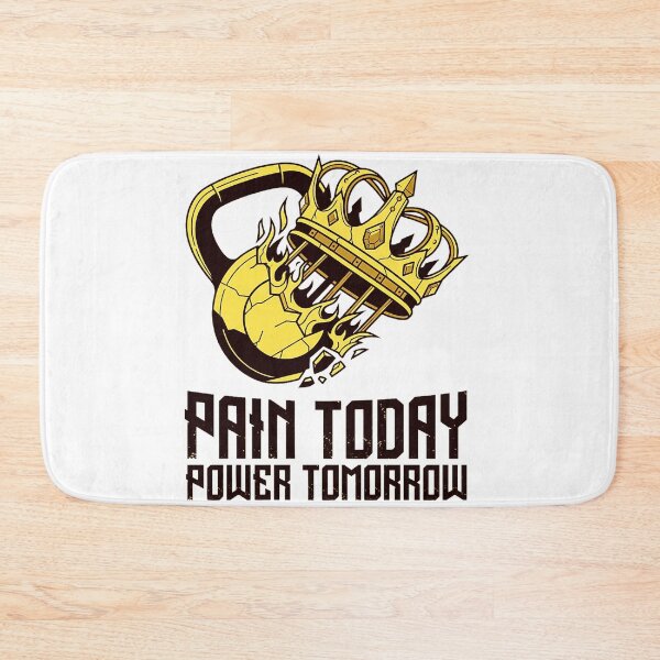 Item preview, Pain Today Power Tomorrow Gym Motivation Kettlebell Art designed and sold by No Excuses .