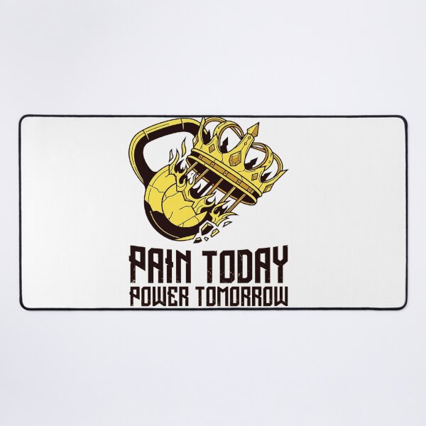 Item preview, Pain Today Power Tomorrow Gym Motivation Kettlebell Art designed and sold by No Excuses .