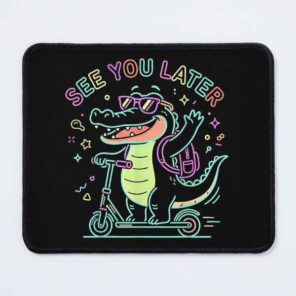 Item preview, See You Later Alligator Crocodile Riding A Scooter With Cool Sunglasses designed and sold by LizzyKeiko.