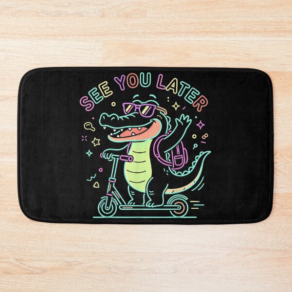 Item preview, See You Later Alligator Crocodile Riding A Scooter With Cool Sunglasses designed and sold by LizzyKeiko.