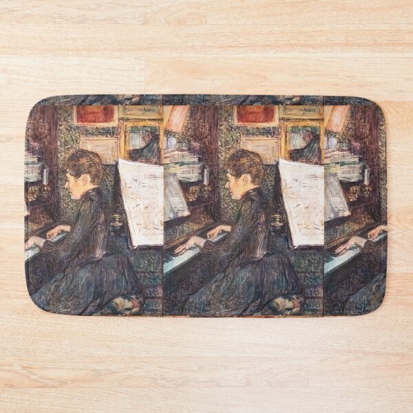 Item preview, Mademoiselle Dihau at the Piano by Henri de Toulouse-Lautrec | Belle Époque Music Room Poster designed and sold by artofuniverse.