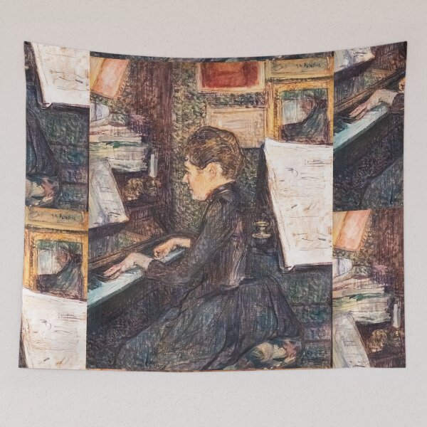 Item preview, Mademoiselle Dihau at the Piano by Henri de Toulouse-Lautrec | Belle Époque Music Room Poster designed and sold by artofuniverse.