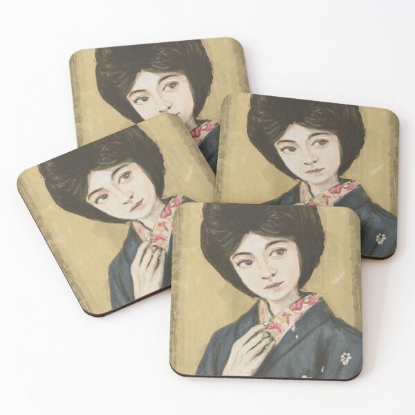 Item preview, Kimono Beauty – Blue Robe on Gold designed and sold by morirancru.