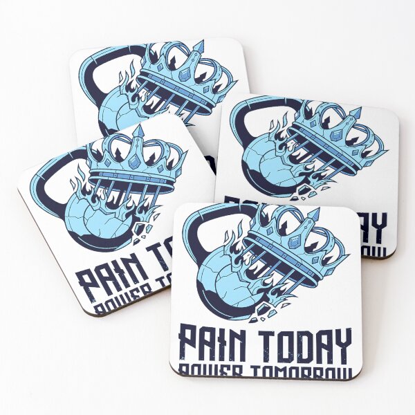 Item preview, Pain Today Power Tomorrow Gym Motivation Kettlebell Art designed and sold by No Excuses .