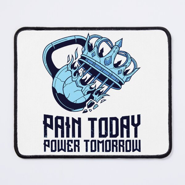 Item preview, Pain Today Power Tomorrow Gym Motivation Kettlebell Art designed and sold by No Excuses .