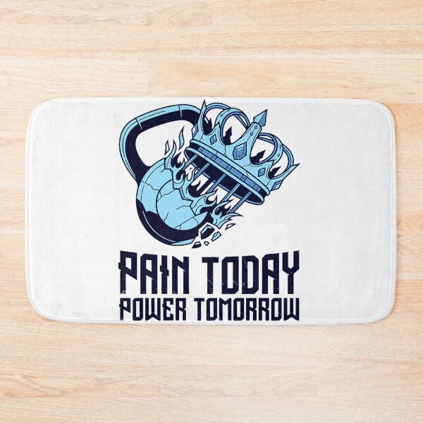 Item preview, Pain Today Power Tomorrow Gym Motivation Kettlebell Art designed and sold by No Excuses .