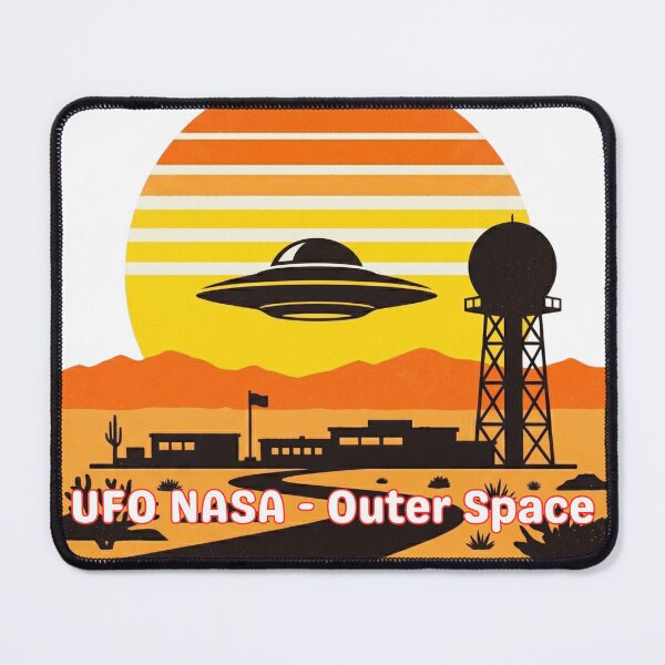Item preview, Retro UFO Desert Base Sunset Space Exploration Art designed and sold by LoliDesignShop.