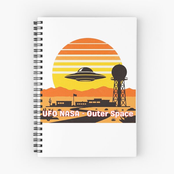 Item preview, Retro UFO Desert Base Sunset Space Exploration Art designed and sold by LoliDesignShop.