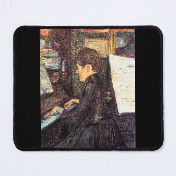 Item preview, Mademoiselle Dihau at the Piano by Henri de Toulouse-Lautrec | Vintage Piano Wall Art Print designed and sold by artofuniverse.