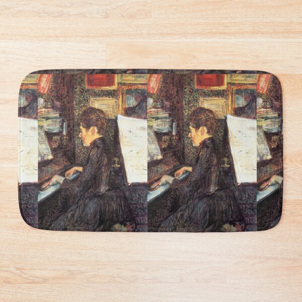 Item preview, Mademoiselle Dihau at the Piano by Henri de Toulouse-Lautrec | Vintage Piano Wall Art Print designed and sold by artofuniverse.