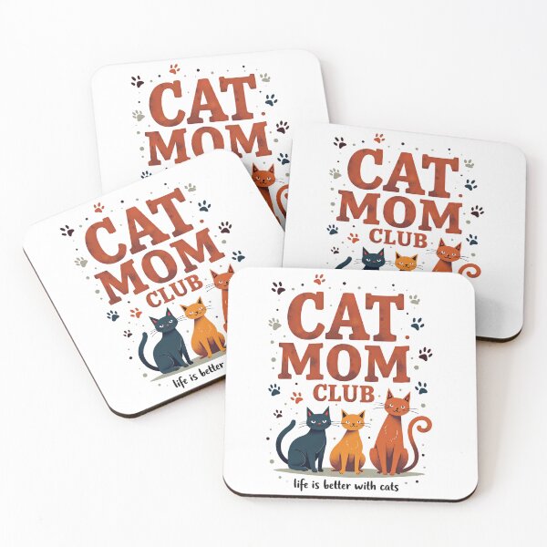 Item preview, Cat Mom Club Life Is Better With Cats Colorful Retro designed and sold by Amp6599.