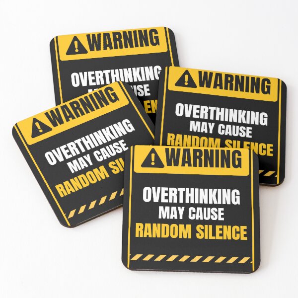 Item preview, Warning Overthinking May Cause Random Silence Funny Introvert Design designed and sold by Uvclick.