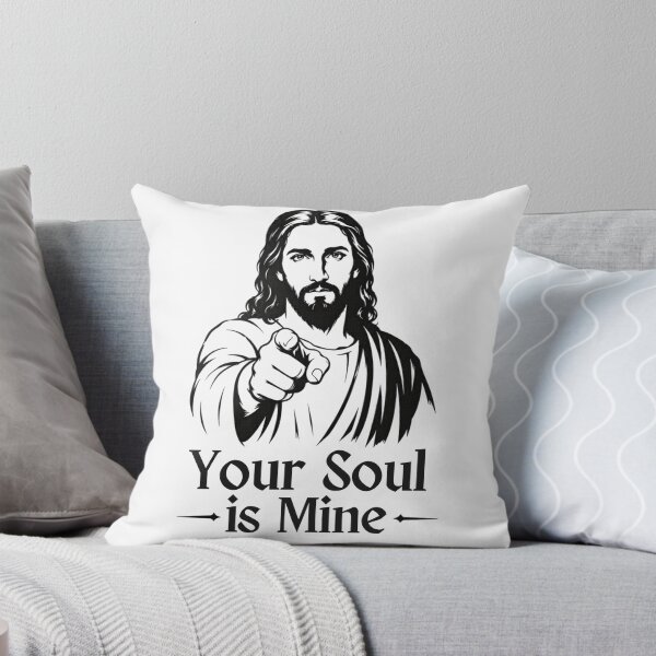 Item preview, Your Soul Is Mine - Minimalist Jesus Pointing Graphic | Dark Humor Christian Art designed and sold by Alt Christian.