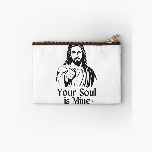 Artikelvorschau, Deine Seele gehört mir – Minimalistische Jesus-Grafik mit dem Finger | Christliche Kunst mit schwarzem Humor entworfen und verkauft von Alt Christian.
